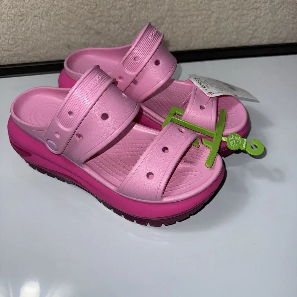 Crocs Mega Crush Women’s Size 9 Platform Sandal Bubble Pink Matte 210884-6WZ NEW - Picture 8 of 8